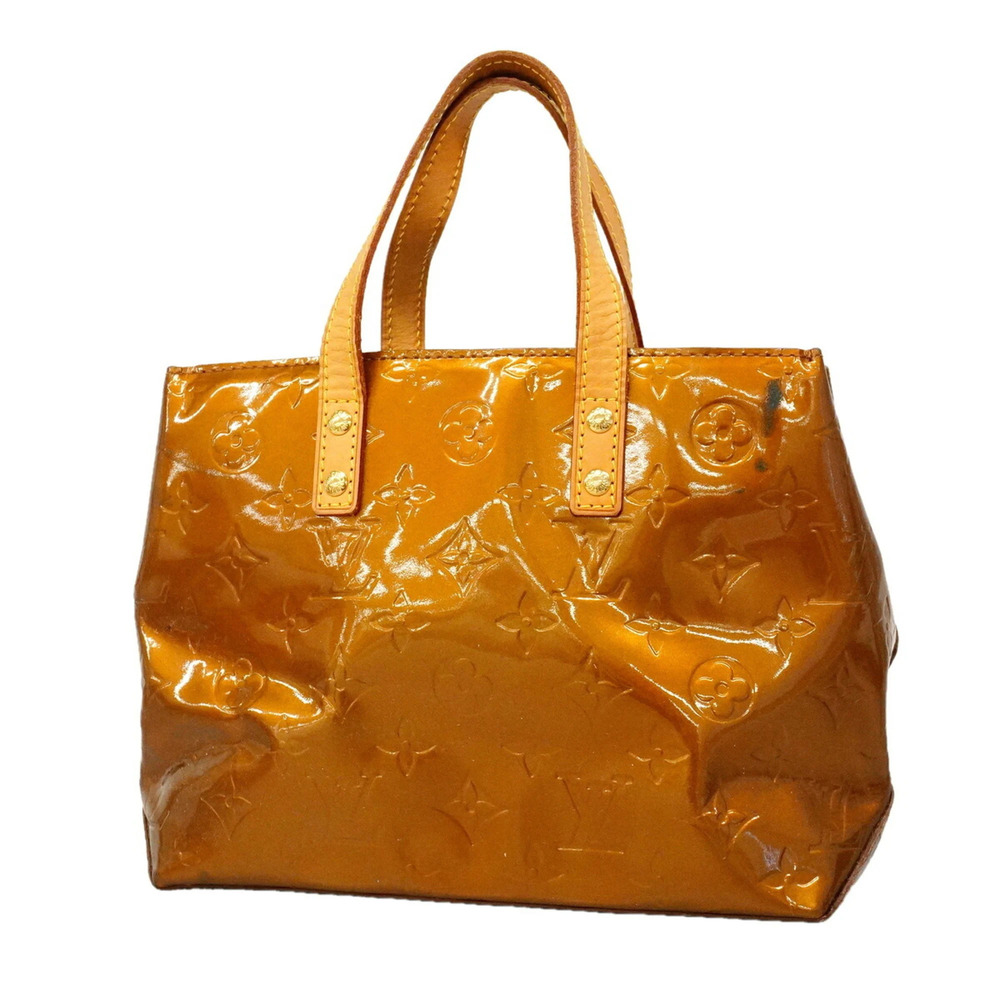 Louis Vuitton Vernis Lead PM Handbag M91146 Bronze Women's